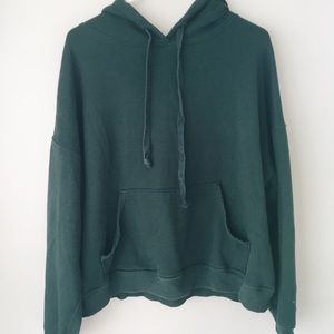 Aerie oversized dark green sweatshirt